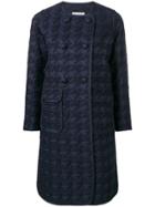 Comme Des Garçons Noir Kei Ninomiya Patterned Double Breasted Coat -