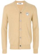 Comme Des Garçons Play V-neck Cardigan - Nude & Neutrals