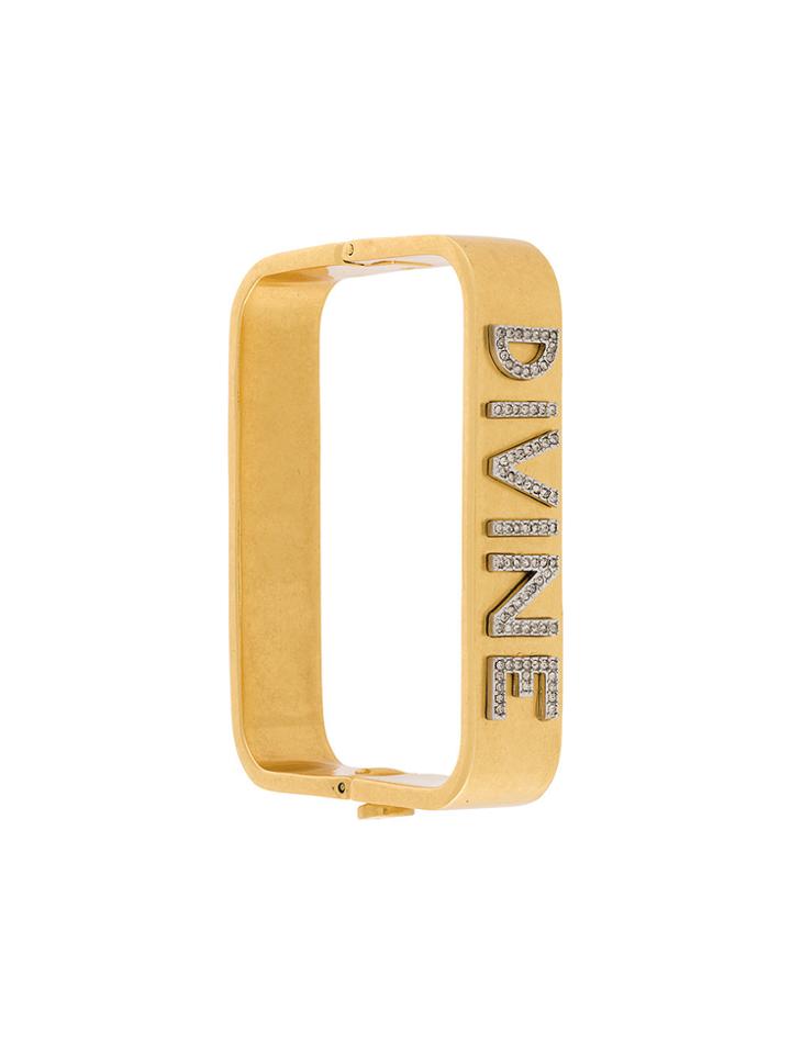 Tory Burch Divine Square Bangle - Metallic