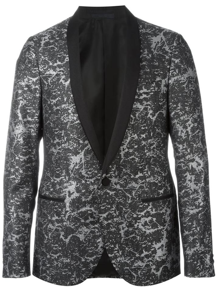 Lanvin Shawl Collar Blazer, Men's, Size: 50, Black, Polyester/cupro/wool