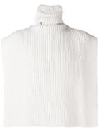 Raf Simons Ribbed Turtleneck Tabard - White