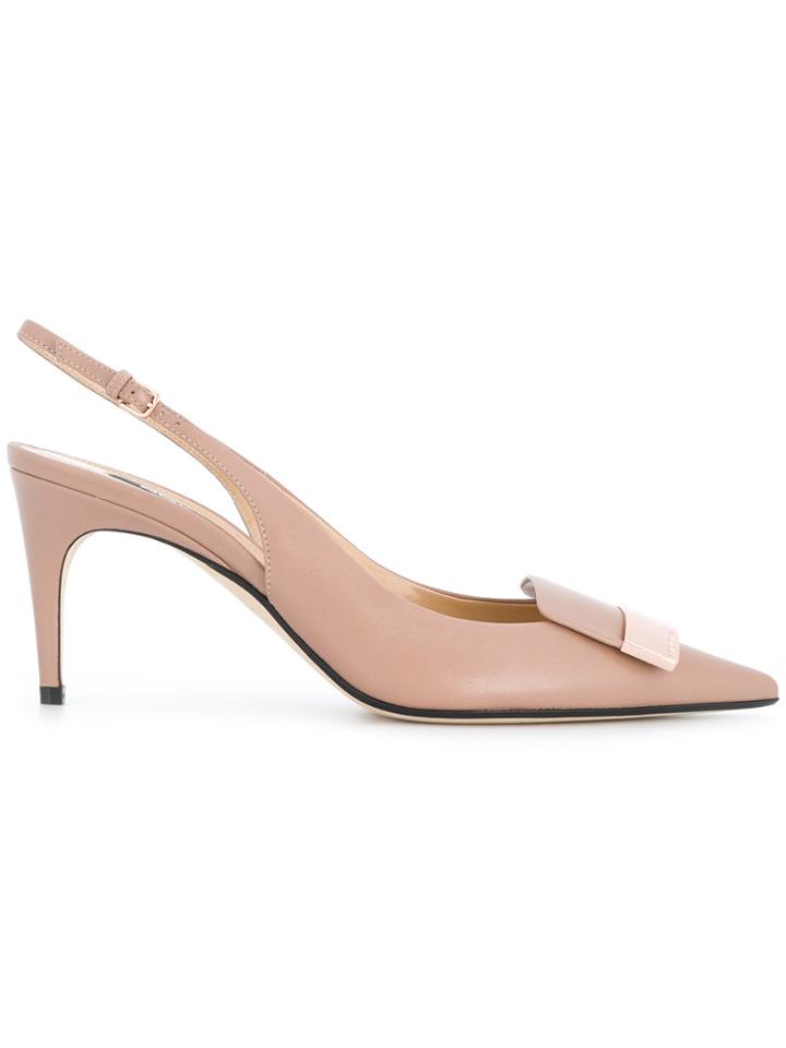 Sergio Rossi Slingback Pumps - Pink & Purple