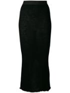 Mm6 Maison Margiela Knitted Pencil Skirt - Black