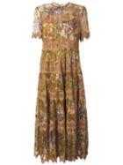 Zimmermann - Floral-print Dress - Women - Silk/polyester/spandex/elastane - 8, Women's, Yellow/orange, Silk/polyester/spandex/elastane