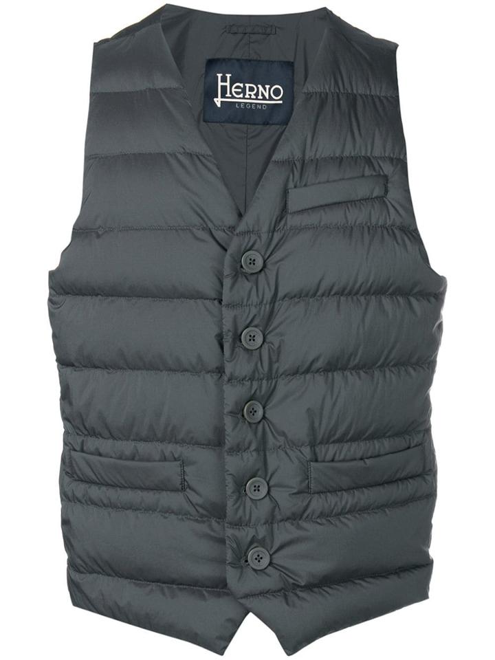 Herno Quilted Waistcoat - Grey