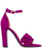 Via Roma 15 Chunky Heeled Sandals - Pink & Purple