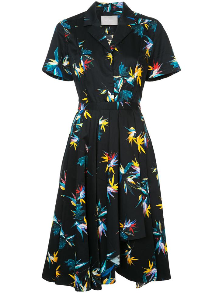 Jason Wu Floral Print Shirt Dress - Black