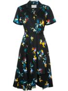 Jason Wu Floral Print Shirt Dress - Black