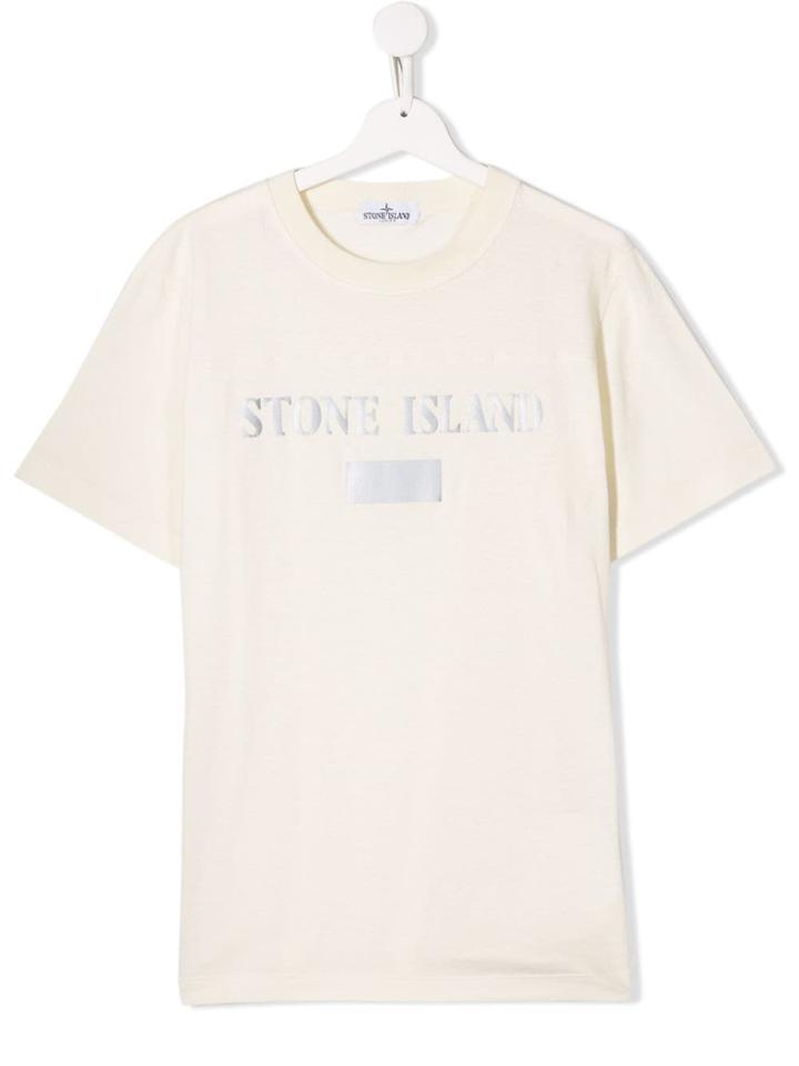 Stone Island Junior Printed Logo T-shirt - White