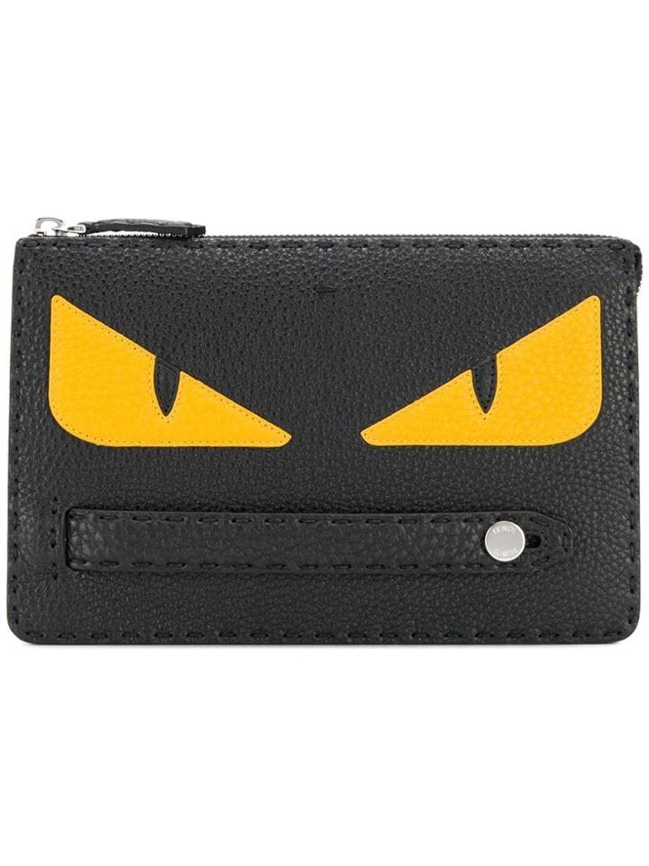 Fendi Eyes Patchwork Mini Clutch - Black