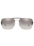 Prada Eyewear Square Shaped Sunglasses - Silver