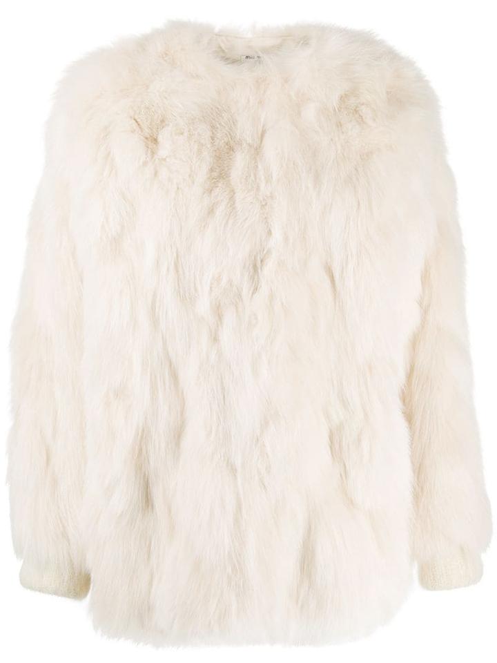Miu Miu Fox Fur Jacket - Neutrals
