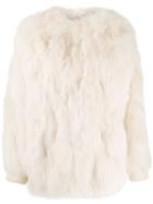 Miu Miu Fox Fur Jacket - Neutrals