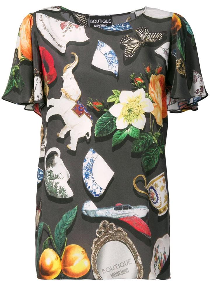 Boutique Moschino All-over Print Blouse - Black