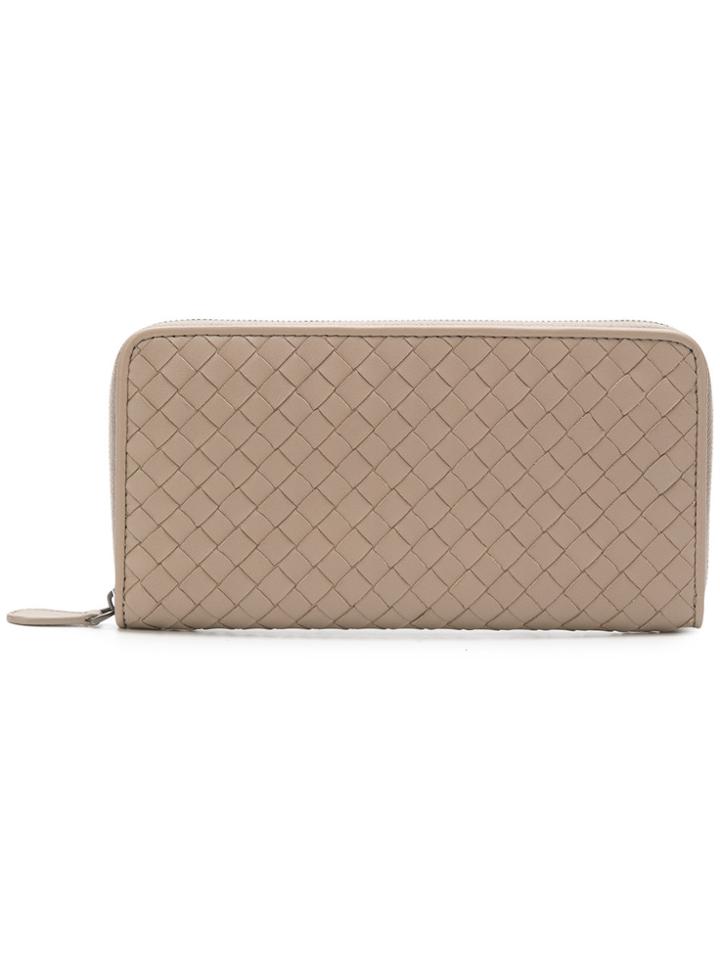 Bottega Veneta Woven Wallet - Nude & Neutrals