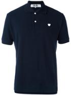 Comme Des Garçons Play Short Sleeve Polo Shirt, Men's, Size: Large, Blue, Cotton