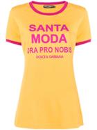 Dolce & Gabbana Printed Slim-fit T-shirt - Yellow & Orange