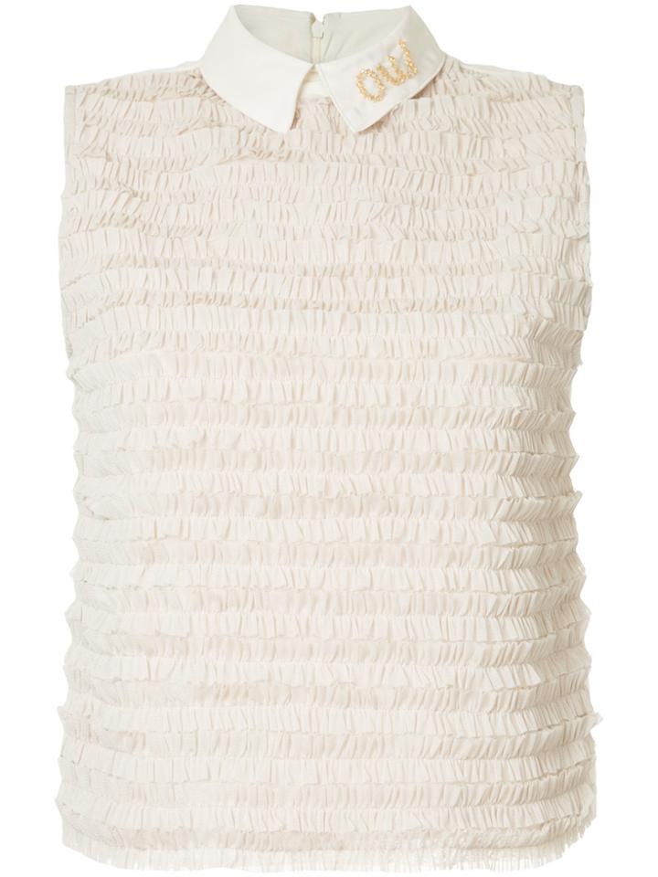 Tu Es Mon Trésor Oui Sleeveless Blouse - Nude & Neutrals