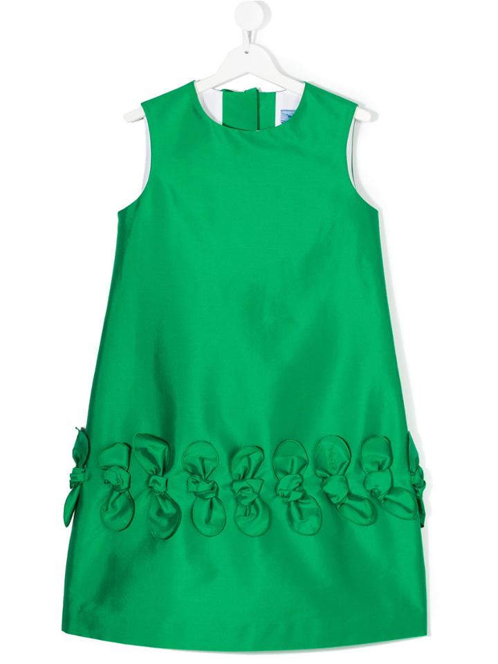 Mi Mi Sol Bow Tie Detail Dress - Green