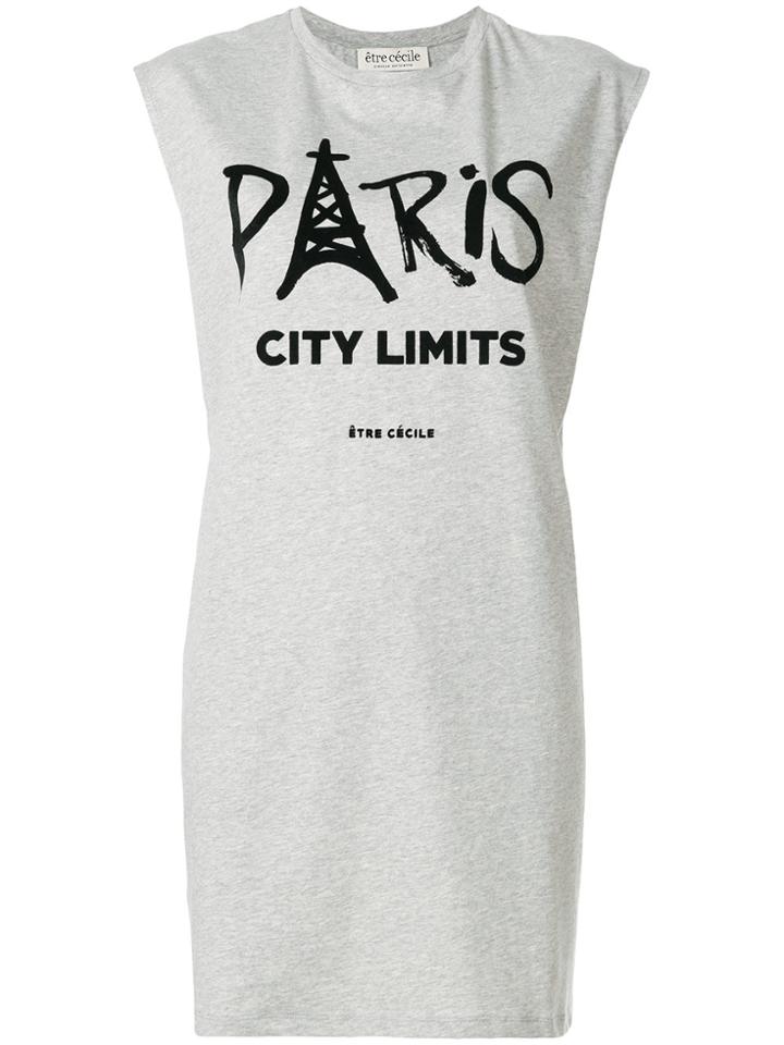 Être Cécile Paris City T-shirt Dress - Grey