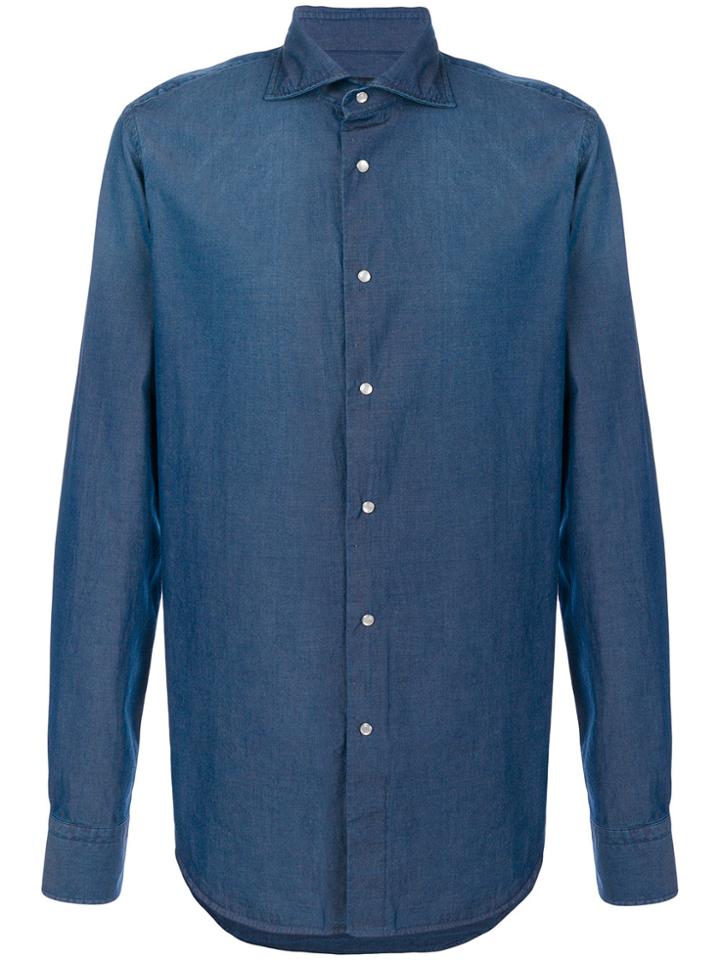 Dell'oglio Long-sleeve Denim Shirt - Blue