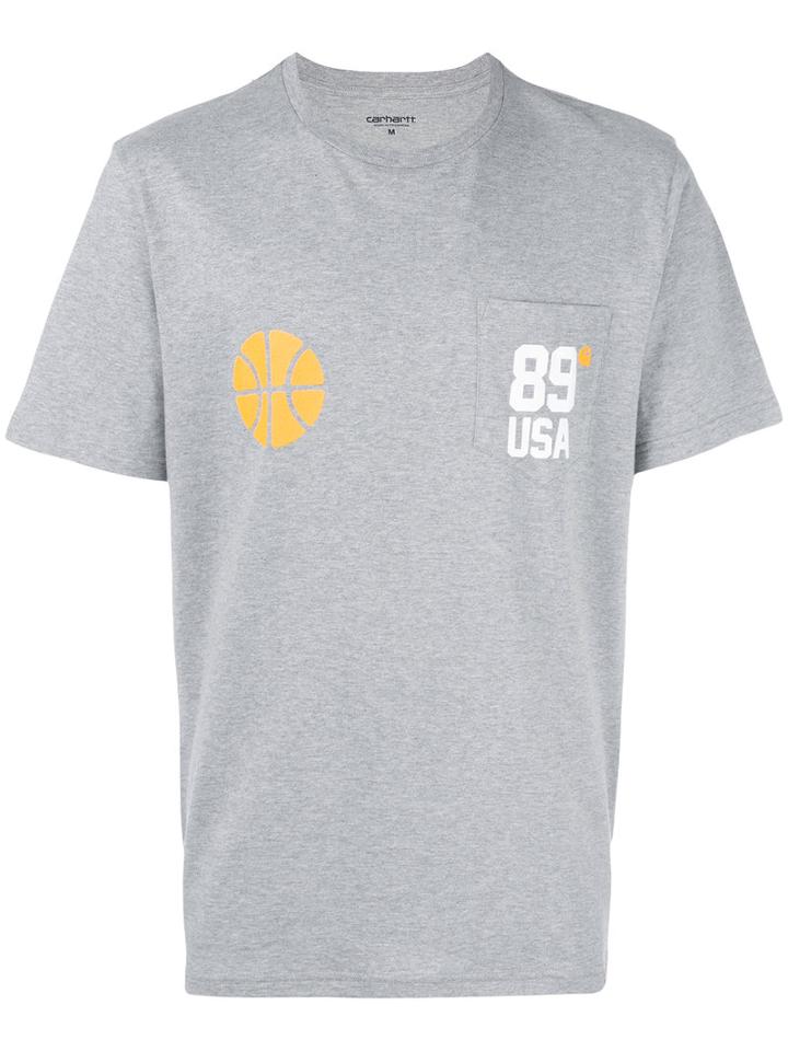 Carhartt - Basketball Pocket T-shirt - Men - Cotton - L, Grey, Cotton