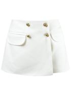 Andrea Bogosian Pocket Skorts, Women's, Size: P, White, Cotton/viscose