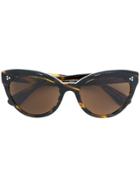 Oliver Peoples Polarized Cat Eye Sunglasses - Brown