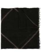 Suzusan Cashmere Embroidered Scarf - Black