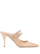 Miu Miu Slingback Pointed Tip Pumps - Neutrals