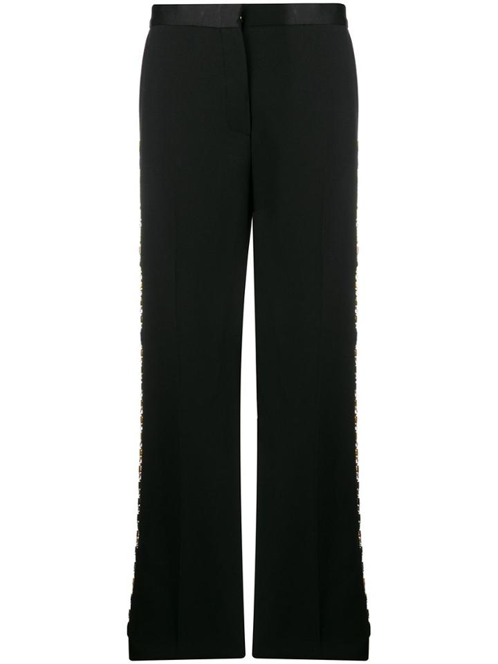 Versace Greca-chain Tailored Trousers - Black