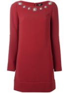 Versus Studded Collar Dress, Women's, Size: 44, Red, Polyamide/polyester/spandex/elastane/viscose