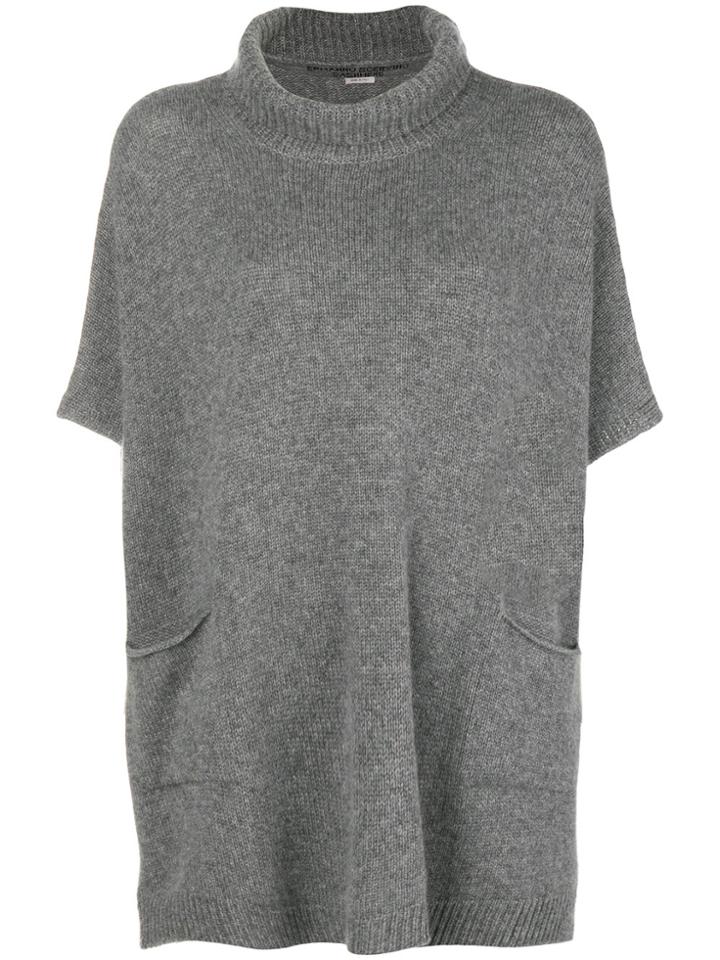 Ermanno Scervino Short-sleeve Roll Neck Sweater - Grey