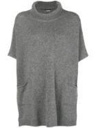 Ermanno Scervino Short-sleeve Roll Neck Sweater - Grey