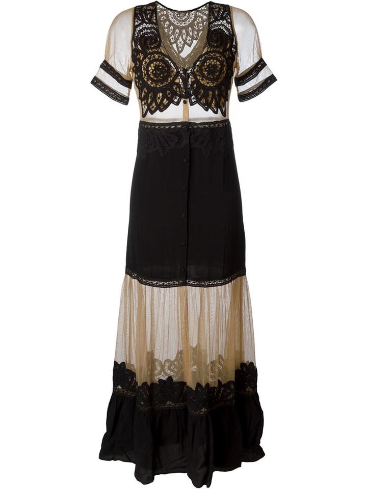 For Love And Lemons Lace Embroidered Long Dress