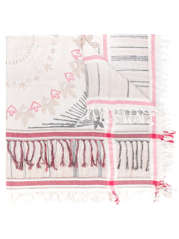 Zadig & Voltaire Tassel Trim Scarf, Women's, Nude/neutrals, Viscose