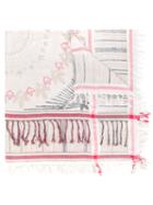 Zadig & Voltaire Tassel Trim Scarf, Women's, Nude/neutrals, Viscose