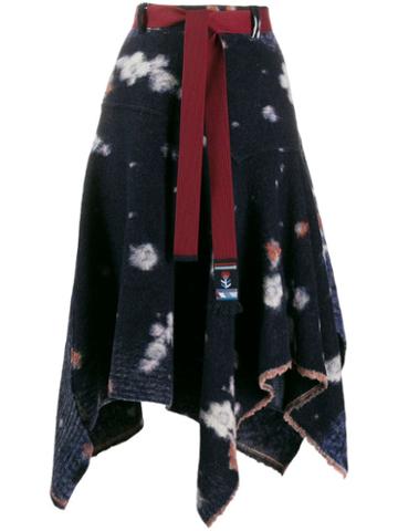 High By Claire Campbell Floral Textured Skirt - Blue