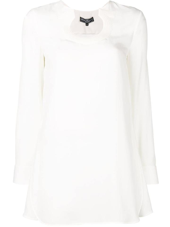 Salvatore Ferragamo Gancini Neckline Blouse - White