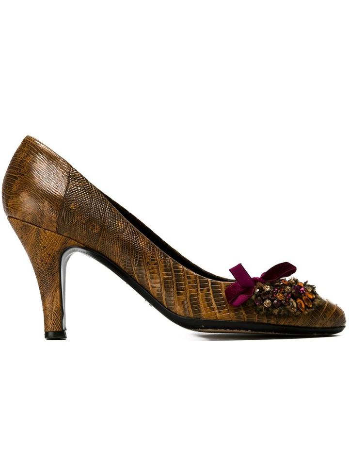 Prada Vintage Appliqué Pumps