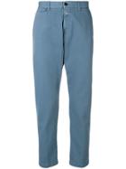 Closed Cropped Chino Trousers - Blue