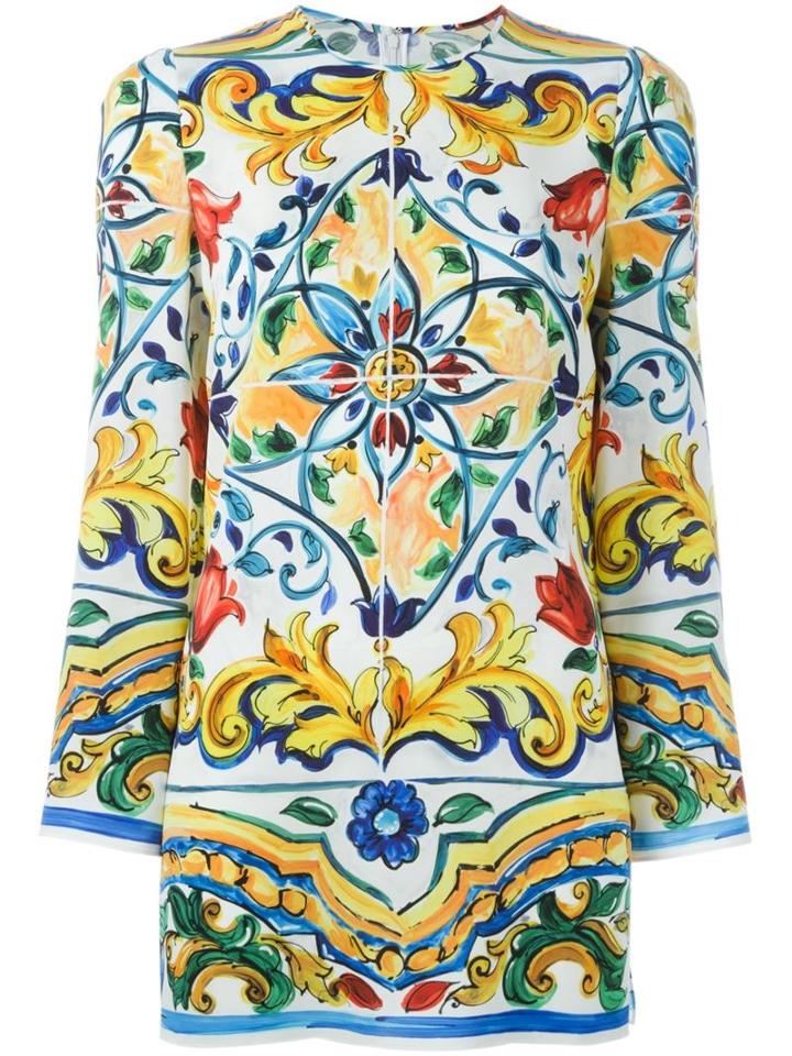 Dolce & Gabbana Majolica Print Tunic Top