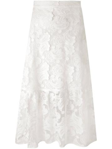 Perseverance London Paisley Lace Midi Skirt