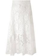 Perseverance London Paisley Lace Midi Skirt