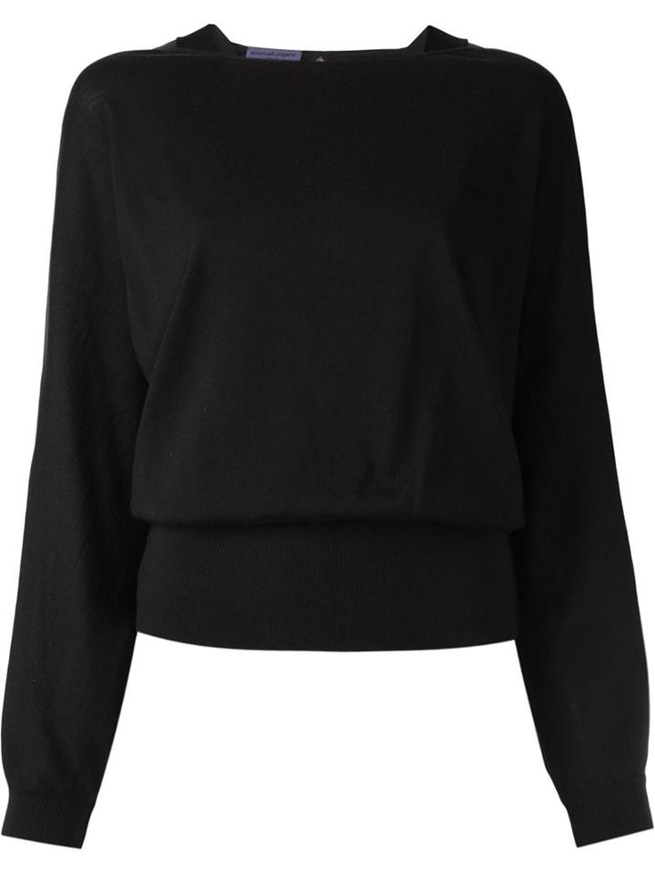 Emanuel Ungaro Applique Flower Backless Sweater