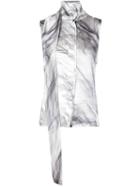 Ilaria Nistri Draped Funnel Neck Blouse