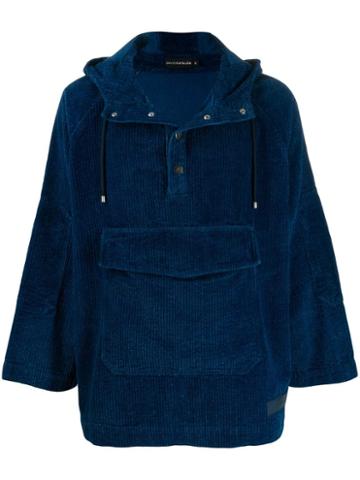 David Catalan Corduroy Hoodie - Blue