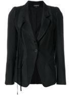 Ann Demeulemeester Striped Tassel Jacket - Black