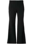 Emilio Pucci Cropped Flared Trousers - Black