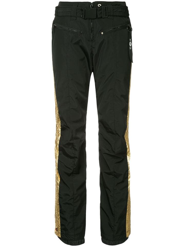 Kru Side-stripe Ski Trousers - Black